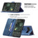 Google Pixel 6 Pro Magnetic Clasp RFID Blocking Anti-Theft Leather Case with Holder & Card Slots & Wallet - Blue
