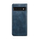 Google Pixel 6 Pro Simple Wax Crazy Horse Texture Leather Phone Case with Card Slots & Wallet - Navy Blue