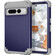 Google Pixel 7 Pro 5G 3 in 1 Shockproof PC + Silicone Protective Phone Case - Navy Blue + Grey
