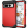 Google Pixel 7 Pro 5G 3 in 1 Shockproof PC + Silicone Protective Phone Case - Red+Black