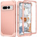 Google Pixel 7 Pro 5G 3 in 1 Shockproof PC + Silicone Protective Phone Case - Rose Gold