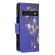 Google Pixel 7 Pro 5G Colored Drawing Pattern Zipper Horizontal Flip Phone Leather Case - Purple Butterfly