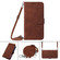 Google Pixel 7 Pro 5G Crossbody 3D Embossed Flip Leather Phone Case - Brown