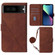 Google Pixel 7 Pro 5G Crossbody 3D Embossed Flip Leather Phone Case - Brown