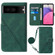 Google Pixel 7 Pro 5G Crossbody 3D Embossed Flip Leather Phone Case - Dark Green