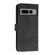 Google Pixel 7 Pro 5G Cubic Skin Feel Flip Leather Phone Case - Black