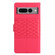 Google Pixel 7 Pro 5G Diamond Embossed Skin Feel Leather Phone Case with Lanyard - Red