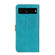 Google Pixel 7 Pro 5G European Floral Embossed Copper Buckle Leather Phone Case - Blue