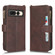 Google Pixel 7 Pro 5G Litchi Texture Zipper Leather Phone Case - Brown