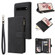 Google Pixel 7 Pro 5G Multifunctional Frosted Zipper Wallet Leather Phone Case - Black