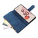 Google Pixel 7 Pro 5G Multifunctional Frosted Zipper Wallet Leather Phone Case - Blue