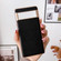 Google Pixel 7 Pro 5G Nano Electroplating Cross Texture Genuine Leather Phone Case - Black