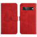 Google Pixel 7 Pro 5G Skin Feel Butterfly Peony Embossed Leather Phone Case - Red