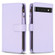 Google Pixel 7 Pro 9 Card Slots Zipper Wallet Leather Flip Phone Case - Light Purple