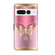 Google Pixel 7 Pro Crystal 3D Shockproof Protective Leather Phone Case - Pink Bottom Butterfly