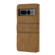 Google Pixel 7 Pro Embossed Striped Magnetic Buckle Horizontal Flip Phone Leather Case - Brown