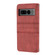 Google Pixel 7 Pro Embossed Striped Magnetic Buckle Horizontal Flip Phone Leather Case - Red