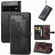 Google Pixel 7 Pro Mandala Flower Embossed Leather Phone Case - Black