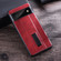 Google Pixel 7 Pro PC + Leather Texture Protective Phone Case with Metal Holder - Red