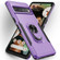 Google Pixel 7 Pro Ring Kickstand Heavy Duty Shockproof Phone Case - Purple+Black