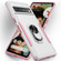 Google Pixel 7 Pro Ring Kickstand Heavy Duty Shockproof Phone Case - White+Pink