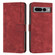 Google Pixel 7 Pro Skin Feel Stripe Pattern Leather Phone Case with Lanyard - Red
