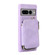 Google Pixel 7 Pro Zipper Card Bag Back Cover Phone Case - Purple