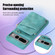 Google Pixel 7 Pro Zipper Card Bag Back Cover Phone Case - Turquoise