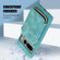 Google Pixel 7 Pro Zipper Card Bag Back Cover Phone Case - Turquoise