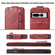 Google Pixel 7 Pro Zipper Wallet Vertical Flip Leather Phone Case - Red