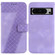 Google Pixel 8 Pro 7-shaped Embossed Leather Phone Case - Purple