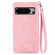Google Pixel 8 Pro Embossed Flower Zipper Leather Phone Case - Pink