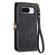Google Pixel 8 Pro Geometric Zipper Wallet Side Buckle Leather Phone Case - Black Google Pixel 8 Pro Geometric Zipper Wallet Side Buckle Leather Phone Case - Black
