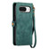 Google Pixel 8 Pro Geometric Zipper Wallet Side Buckle Leather Phone Case - Green