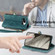 Google Pixel 8 Pro Geometric Zipper Wallet Side Buckle Leather Phone Case - Green