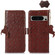 Google Pixel 8 Pro Ostrich Pattern Genuine Leather RFID Phone Case - Coffee