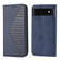 Google Pixel 7A Cubic Grid Calf Texture Magnetic Closure Leather Phone Case - Blue