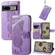 Google Pixel 7a Butterfly Love Flower Embossed Leather Phone Case - Lavender
