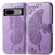 Google Pixel 7a Butterfly Love Flower Embossed Leather Phone Case - Lavender