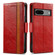 Google Pixel 7a CaseNeo Splicing Dual Magnetic Buckle Leather Phone Case - Red