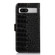 Google Pixel 7a Crocodile Top Layer Cowhide Leather Phone Case - Black