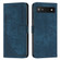 Google Pixel 7a Skin Feel Stripe Pattern Leather Phone Case with Lanyard - Blue Google Pixel 7a Skin Feel Stripe Pattern Leather Phone Case with Lanyard - Blue
