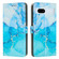 Google Pixel 7a Painted Marble Pattern Leather Phone Case - Blue Green