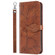 Google Pixel 7a Life Tree Embossing Pattern Flip Leather Phone Case - Brown