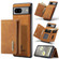 Google Pixel 7A DG.MING M1 Series 3-Fold Multi Card Wallet Phone Case - Brown