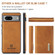 Google Pixel 7A DG.MING M1 Series 3-Fold Multi Card Wallet Phone Case - Brown