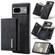 Google Pixel 7A DG.MING M1 Series 3-Fold Multi Card Wallet Phone Case - Black