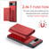 Google Pixel 7A DG.MING M1 Series 3-Fold Multi Card Wallet Phone Case - Red