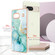 Google Pixel 7a Electroplating Marble Dual-side IMD Phone Case - Green 003