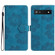 Google Pixel 7a Flower Embossing Pattern Leather Phone Case - Blue